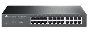 24-port Desktop Gigabit Desktop Switch, 24x 10/100/1000M RJ45 ports, 13-inch rack steel case. Includes Rackmount Kit</br></br>