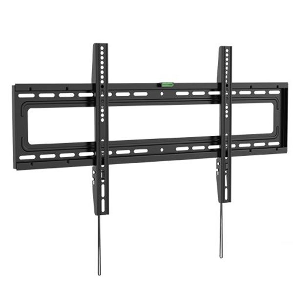 BRATECK 37"-80" Fixed Wall Mount TV Bracket. Max load: 50Kgs. VESA support up to 800x400. Built-in Bubble Level. Curved Display Compatible. Colour: Black.