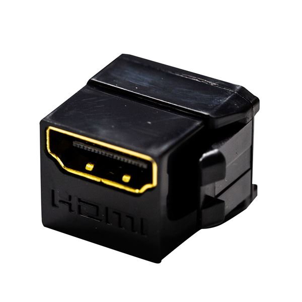 DYNAMIX HDMI 2.0 Keystone Coupler Length 19.2mm, Gold-Plated, BLACK