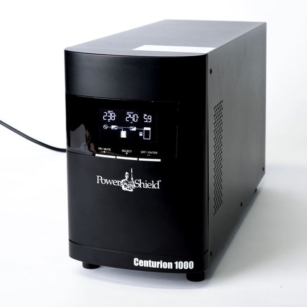 POWERSHIELD Centurion Tower 110V 1000VA/800W. Double Conversion True Online UPS. 2x NZ Outlets + 2x IEC Outlets. EBM Compatible for Extended Runtime. Lead Time 8-10 Weeks from Order.