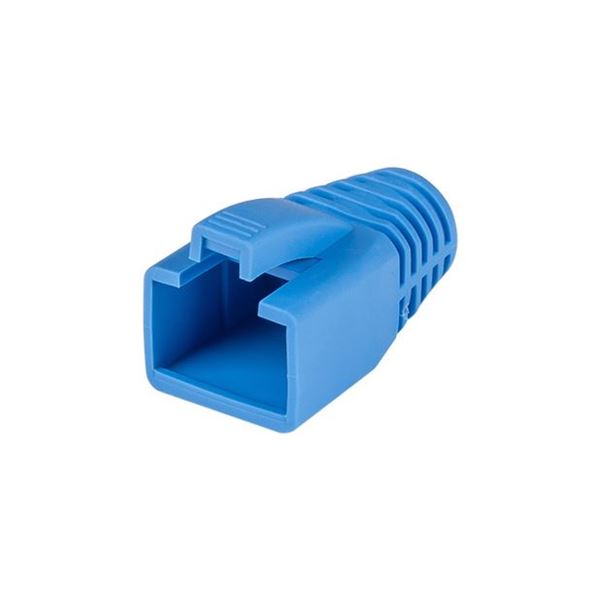 DYNAMIX Strain Relief Boot, OD: 7.5mm, Colour Blue. 20 Pack. Suited for Cat6A Shielded Cable