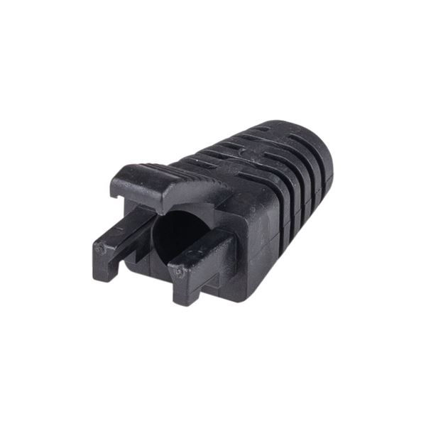 DYNAMIX BLACK RJ45 Strain Relief Boot - Slimline with Clip Protector (6.0 mm Outside Diameter) 20pk Bag