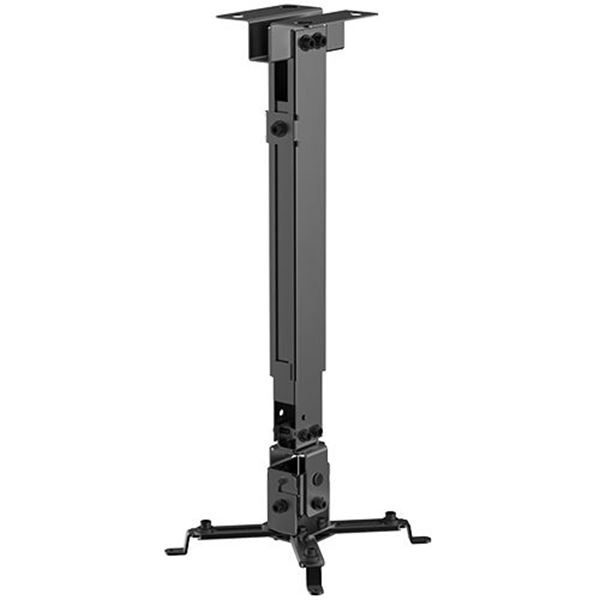 BRATECK Universal Wall & Ceiling Projector Bracket. Tilt: -15~+15, Swivel: -8~+8. Adjustable height/length 430-650mm. Cable management system. Max load: 20kg.