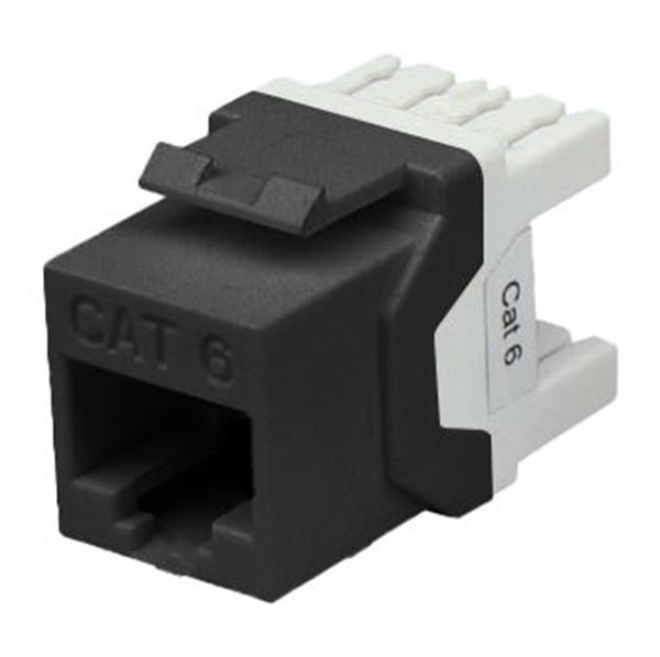 DYNAMIX Cat6 UTP Keystone RJ45 Slimline Jack. T568A/B Wiring. 50 micron, 180 Jack. Accept 23-24 AWG Cabling. Colour Black Rapid Termination Tool CT-RAPV2