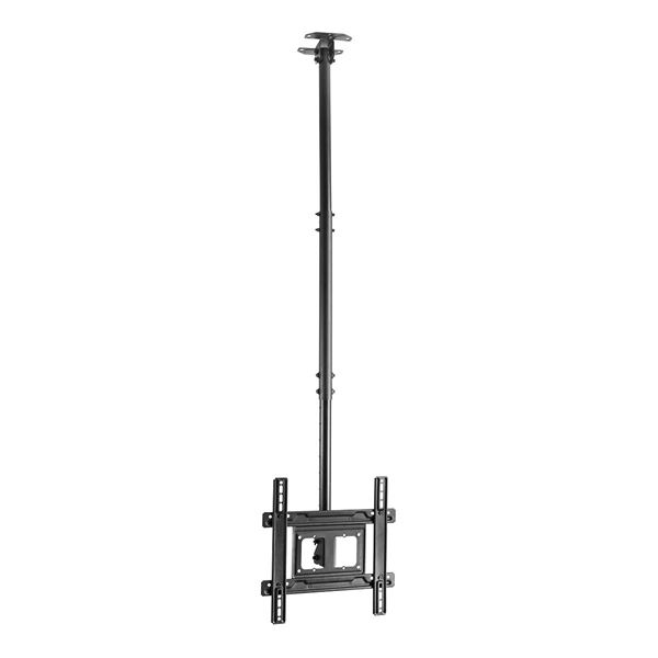 BRATECK 32-70" Telescopic Heavy Duty Tilt Ceiling Mount Bracket. Supports up to 50Kgs, Detachable VESA Plate, Cable Management, Adjustable Ceiling Plate. Extension 707-1577mm. Max VESA 400x400