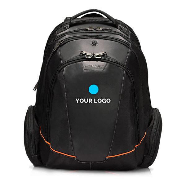 EVERKI Flight Laptop Backpack 16" with Embroidered Logo Checkpoint friendly design 5-Point balance strap system, Minimum Order QTY - 15pcs