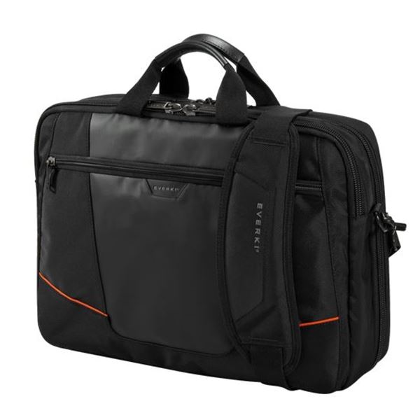 EVERKI Flight Laptop Briefcase 16'' Checkpoint friendly design, Felt-lined iPad/tablet pocket, Well-organized compartments, Ergonomic shoulder pad