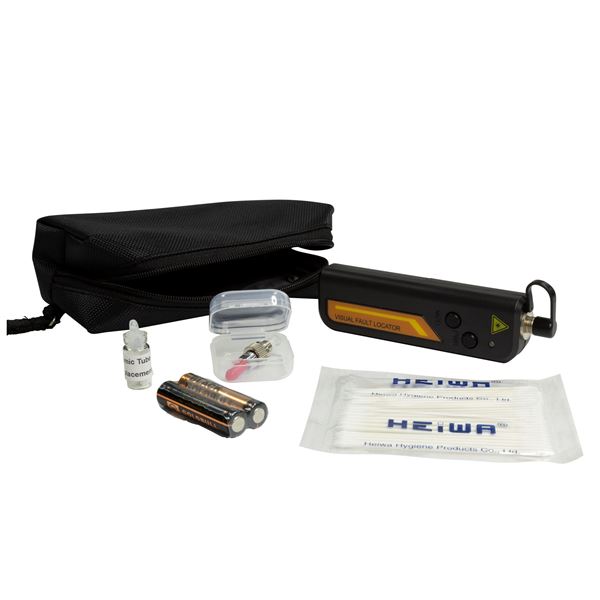 DYNAMIX Mini Visual Fault Locator (VFL) 1mW 650nm Visible Red Laser Source. 2.5mm Universal Connector Interface. Includes 1.25m LC Connector Adapter.