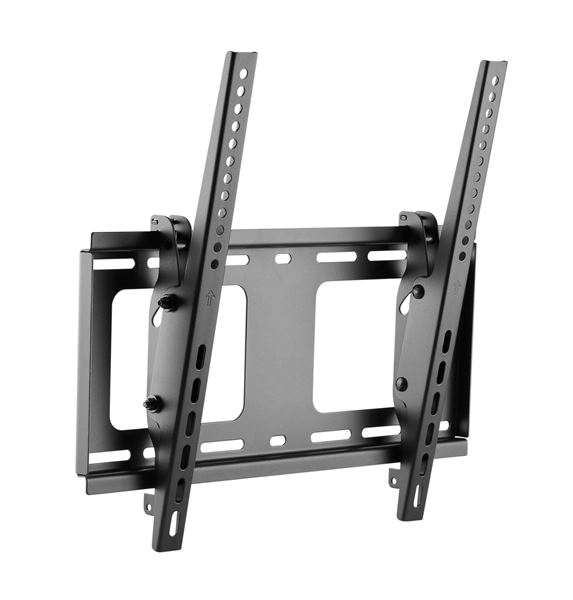 BRATECK 32"-55" Heavy-Duty Tilting TV Wall Mount Bracket. Max Load 80Kgs. VESA Support up to 400x400. Post-install Leveling Adjustment. Black Colour.