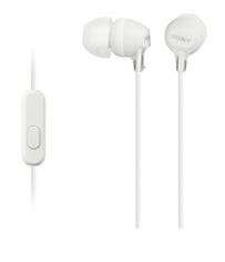 Enjoy high-resolution treble and midrange with powerful bass produced from Sony MDR-EX15AP's 400 kJ/m3 high power neodymium magnets. Comes with cord slider to prevent cord from tangling, as well as in-line microphone and remote for hands free calls and music.</br></br>400 kJ/m3 high power neodymium magnets produce high-resolution treble and midrange with powerful bass </br>Hybrid silicone rubber earbuds (S, M, L) supplied for secure fitting and long-term wearing comfort </br>Y-type cord with cord slider to prevent cord tangling </br>Cord adjuster supplied </br>Customize smartphone controls for Android devices with Sony&acirc;&euro;&trade;s easy-to-use Smart Key app </br></br>White