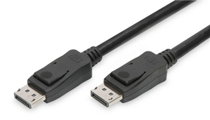 DisplayPort connection cable, DP M/M, 1.0m,w/interlock, Supported Video format: 4K/2K@120Hz, 5K@60Hz or 8K@30Hz, Support DP Vers. 1.2/1.3/1.4, Supports color depths up to max.: 24-bit RGB, Supports HDCP and DPCP encryption, Gold-plated contacts and double shielded cable</br></br></br>
