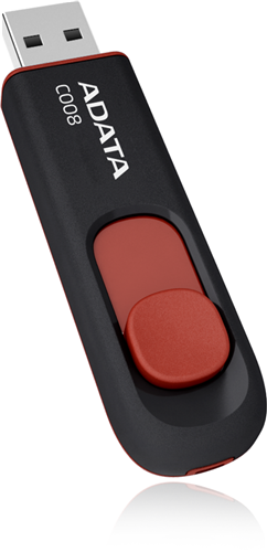 USB 2.0, Retractable USB, 10g, 59.95x19.83x8.85 Black Red Slider 32 UFD