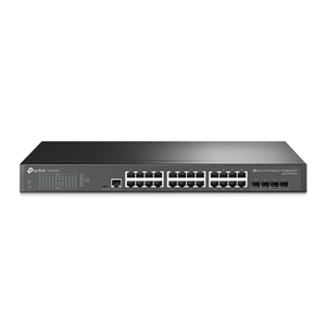 &bull;	Full Gigabit Ports: 24&times; gigabit RJ45 ports and 4&times; gigabit SFP Slots provide high-speed connections.</br>&bull;	Integrated into Omada SDN: Zero-Touch Provisioning (ZTP)*, Centralized Cloud Management, and Intelligent Monitoring.</br>&bull;	Centralised Management: Cloud access and Omada app for convenience and easy management.</br>&bull;	Static Routing: Helps route internal traffic for more efficient use of network resources.</br>&bull;	Robust Security Strategies: IP-MAC-Port Binding, ACL, Port Security, DoS Defend, Storm control, DHCP Snooping, 802.1X, Radius Authentication, and more.</br>&bull;	Optimise Voice and Video Applications: L2/L3/L4 QoS and IGMP snooping.</br>&bull;	Standalone Management: Web, CLI (Console Port, Telnet, SSH), SNMP, RMON, and Dual Image bring powerful management capabilities</br>