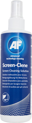 250ml pump bottle of screen cleaning liquid in attractive retail box.