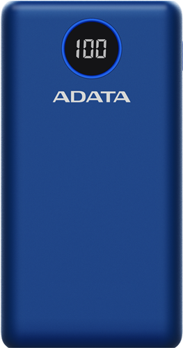 20000mAh (Rechargeable Li-ion battery), 2x USB-A (DC 5V/3A, 9V/2A, 12V/1.5A, 22.5W max), 1x USB-C (DC 5V/3A, 9V/2A, 12V/1.5A, 18W max), Input USB Type-C (DC 5V/3A, 9V/2A, 18W max) Micro USB: DC 5V/2A, 10W max BLUE</br>134 x 70 x 27mm, 365g, Fast Charging Technologies Qualcomm QC 3.0 / USB PD 3.0