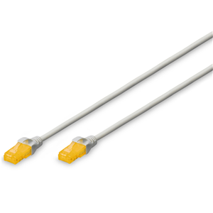 CAT 6 U-UTP slim patch cord, Cu, LSZH AWG 28/7, length 0.5 m, color grey</br>Enables flexible and space-saving cabling in your network.