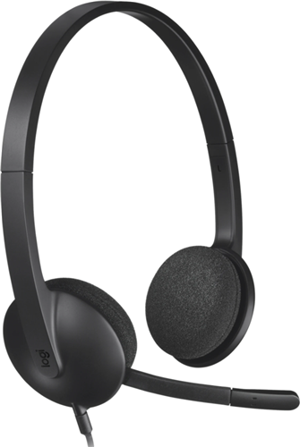 Stereo Headset, fixed boom mic, USB connection, 1.8m cable. 20Hz - 20kHz Headset Response, 100Hz - 10kHz Microphone Response