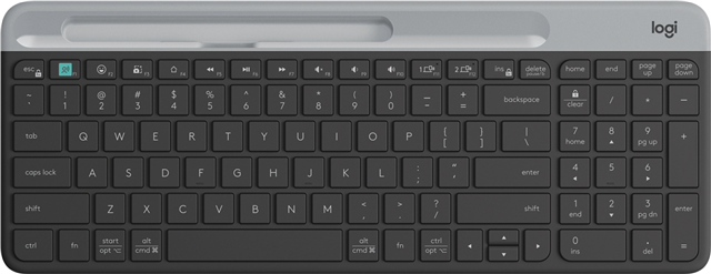 Own your space with the K580 Slim Multi-Device &ndash; an ultra-thin and design-forward keyboard perfect for simultaneously typing your ideas on your computer and a text on your smartphone.