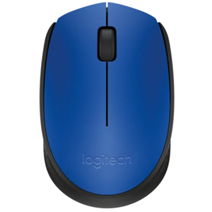 Wireless Blue/Black Optical Mouse, Nano Wireless Receiver, 3 Buttons, 1x AA Battery (Included), Up to 12 month battery life