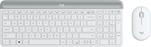 Slim Wireless Keyboard and Mouse Combo MK470</br>Colour White, USB receiver, quiet (90% noise reduction)</br>Mouse 1x AA battery (up to 18 months battery life)</br>Keyboard 2x AAA battery  (up to 36 months battery life)</br>