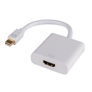 0.2m Mini DisplayPort to HDMI Passive Cable Convertor. Max Res: 1080p@60Hz (1920x1080)