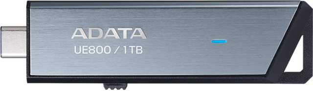 256GB UFD USB3.2 Gen 2 Type-C, Retractable, up to 1000/950MB/s, Capless slide-out design, Cutout for key rings</br>
