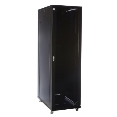 4Cabling 42RU 600mm Wide x 1000mm Deep Free Standing Server Rack</br>FEATURES</br>Supplied Fully Assembled</br>Constructed from High-Quality Cold-Rolled Steel</br>Rails 2mm, frame and doors 1.2mm, panels, shelves and cable management 1.2mm</br>4-way Ceiling Mount Fan Kit</br>6-way Rack Mount Power Rail</br>40 sets of cage nuts</br>3 x fixed shelves</br>Lockable tempered glass front door, solid lockable steel side and back doors</br>Adjustable 19" L rails front and rear of server rack</br>Levelling feet and lockable castor wheels</br>Cable entry glands on the top and bottom</br>Earthed doors and side panels</br>Static loading capacity 800kg</br>Designed/built to ANSI-310-D, IEC 297-2, DIN 41491/41494 Standards</br></br>Direct Delivery Item from Supplier