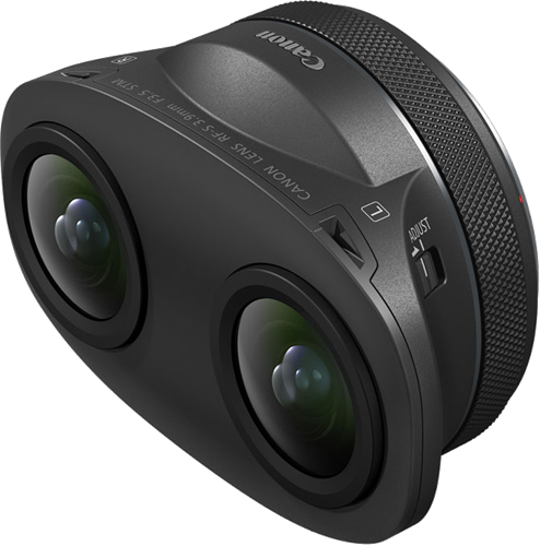 144&deg; Dual Fisheye VR lens for EOS R7&sup1;</br></br>    Dual Fisheye wide angle lens</br>    For 180&deg; 3D VR video output</br>    Streamlined VR workflow with Canon VR Utility</br></br>