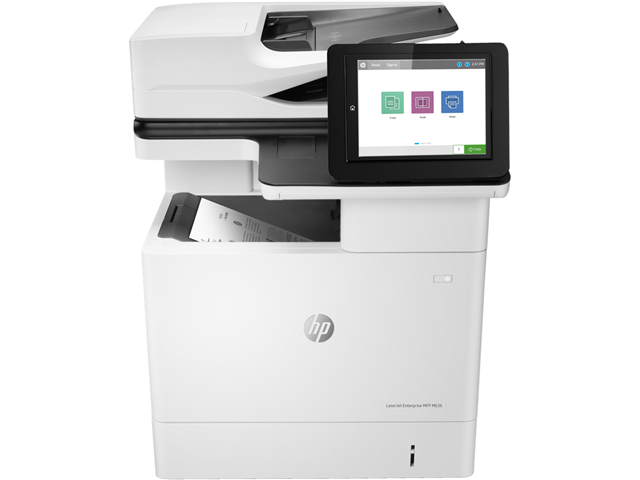 HP LaserJet Enterprise M636fh Multifunction Black and white Printer, Ethernet Only; Copier, Scanner. Print technology: Laser, Printing: Mono printing, Maximum resolution: 1200 x 1200 DPI. Copying: Colour copying, Maximum copy resolution: 600 x 600 DPI. Scanning: Colour scanning, Optical scanning resolution: 600 x 600 DPI. Faxing: Colour faxing. Duplex functions: Print, Copy, Scan. Maximum ISO A-series paper size: A4. Direct printing. Product colour: Black, White</br>    Scan to email; Two-sided printing; 150-sheet ADF; Strong Security</br>    Print, copy, scan, fax</br>    Print speed up to 75 ppm (black)</br>    Up to 1200 x 1200 dpi