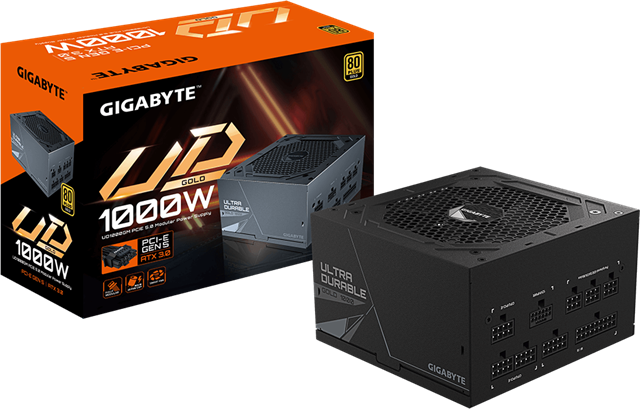 UD1000GM PG5 V2 Efficiency 91% at 20% load, 90% at 50% load, 88% at 100% load, 1000W/80+ Gold/Full modular/ PCIE 5.1 (rev. 2.0)</br>