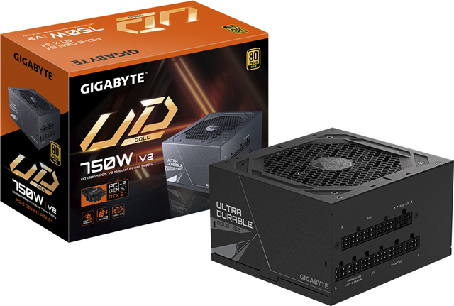 UD750GM PG5 V2 Efficiency 91% at 20% load, 90% at 50% load, 89% at 100% load, 750W/80+ Gold/Full modular/ PCIE 5.1</br>