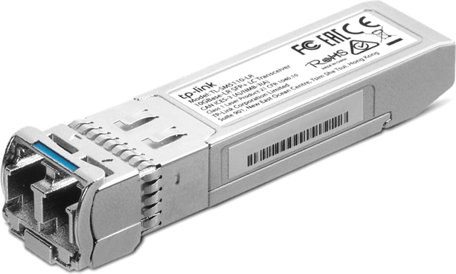 Omada 10Gbase-LR SFP+ LC Transceiver</br>SPEC: 1310 nm Single-mode, LC Duplex Connector, Up to 10 km Distance</br>