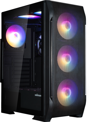 ATX Mid Tower PC Case, Pre-insalled fan: 6 x 120mm RGB Fan / 1 x 120mm Black Fan, Air vent on front and left side for efficient cooling, Support for 1 x Combo (3.5" or 2.5", 1 x 3.5"), 3 x 2.5&ldquo;, Dimension : 402(D) x 210(W) x 490(H)mm</br></br>