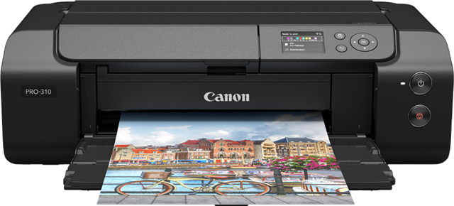 A3+ Pro310 Photo Printer, USB, Ethernet, WiFi, Max print size 13x19 inches, 10 Pigment Inks: PFI-300MBK (PWF1000), PFI-300PBK (PWF1003), PFI-300C (PWF1006), PFI-300M (PWF1009), PFI-300Y (PWF1012), PFI-300PC (PWF1015), PFI-300PM (PWF1018), PFI-300R (PWF1021), PFI-300GY (PWF1024), PFI300CO (PWF1027)