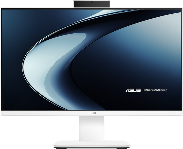 23.8", FHD (1920 x 1080), LCD, 250nits, Wide view, Anti-glare display, Normal Stand, Intel&reg; Core&trade; 5 Processor 210H 2.5 GHz (12MB Cache, up to 4.8GHz, 8 Cores, 12 Threads), 8GB DDR5 SO-DIMM, 512GB M.2 NVMe&trade; PCIe&reg; 4.0 SSD, Wi-Fi 6E(802.11ax) (Triple band) 2*2 + Bluetooth&reg; 5.4 Wireless Card, 1080p FHD IR camera, with privacy shutter, 1x Kensington lock, 1x 3.5mm combo audio jack, 1x USB 2.0 Type-A Side, 1x DC-in, 1x RJ45 Gigabit Ethernet, 1x HDMI out 1.4, 1x USB 3.2 Gen 1 Type-C, 3x USB 3.2 Gen 1 Type-A Back, Wireless sandstone white keyboard, Wireless optical mouse included in the box, 6.90 kg, White, Windows 11 Home