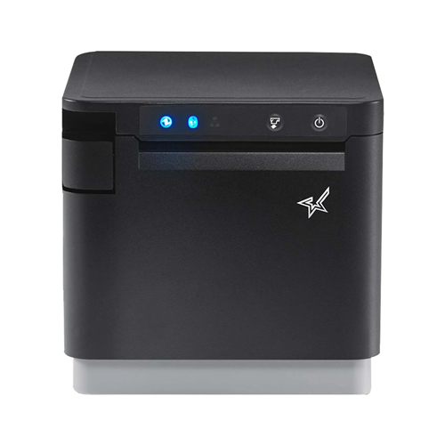 132 x 140 x 125 mm, 250 mm/sec, Auto-cutter, 80mm/58mm paper, USB, Ethernet. Windows, OPOS, JavaPOS, CUPS. StarPRNT SDK for iOS, Android, Windows.