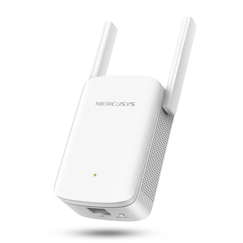 AX1500 Wi-Fi Range Extender </br>SPEED: 300 Mbps at 2.4 GHz + 1201 Mbps at 5 GHz</br>SPEC: 2&times; Fixed External Antennas, 1 &times; Gigabit Port, Wall Plugged, 1024 QAM, OFDMA</br>FEATURE: MERCUSYS APP, WPS/Reset Button, Signal Indicator, Range Extender/Access Point mode, Adaptive Path Selection, Access Control, Beamforming, MU-MIMO, Power Schedule, LED Control, Works with Any Router, EasyMesh</br>