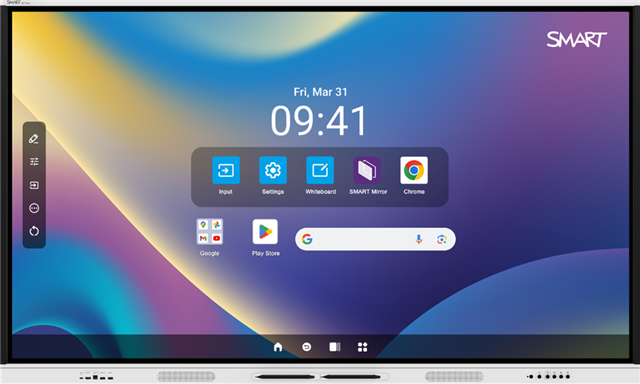 Includes 5 year SMART Limited warranty 65" 4K UHD (3840 &times; 2160) LED 16:9 60Hz 400 cd/m&sup2; 2x20W speakers, includes 2 pens, Embedded Android OS, SMART Mirror, SMART Notebook, SMART Product Drivers and SMART Ink