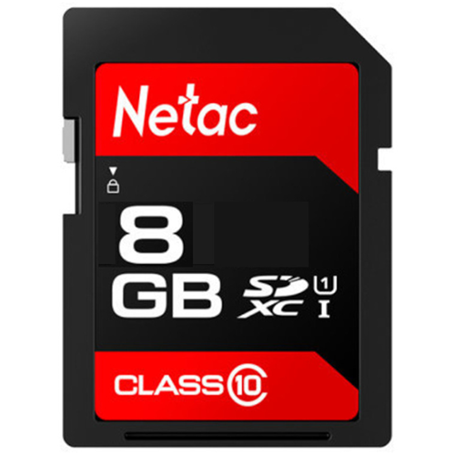 Netac P600 SDHC 8GB U1/C10 up to 90MB/s, retail pack, 5 year warranty