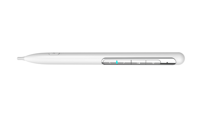 Commbox AI Pen. When bundled with a Commbox AI License, features include Commbox Explore, Ask AI, Circle and Go, AI Subtitles, AI Video Pro, AI Calculator. Compatible with Commbox Classic S5 Goanna firmware release (or higher). Blutooth enabled USB rechargeable pen, 5 buttons (voice, function, up, down, writing). Supports Active (Air Mouse) and Passive touch modes. Includes 1x AI Stylus, 1x Charging cable, 1x USB Receiver, 2x Spare Pen Nib.</br>