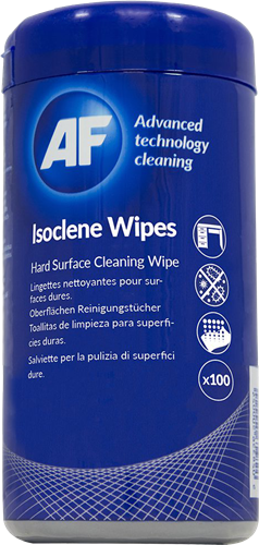 Bactericial wipes for disinfecting and cleaning most hard surfaces.  Kills 99.7% of Bacteria.Tub of 100 wipes.